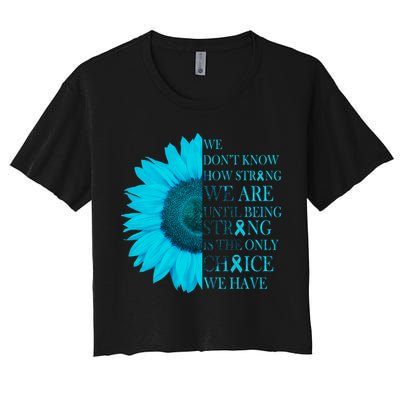 Colon Cancer Awareness Sunflower Crop Top