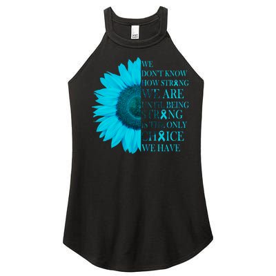 Colon Cancer Awareness Sunflower Women's Perfect Tri Rocker Tank