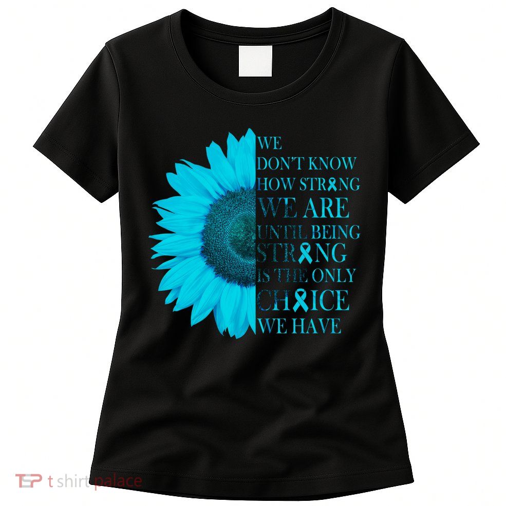Colon Cancer Awareness Sunflower Womens T-Shirt