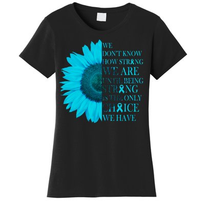 Colon Cancer Awareness Sunflower Women's T-Shirt