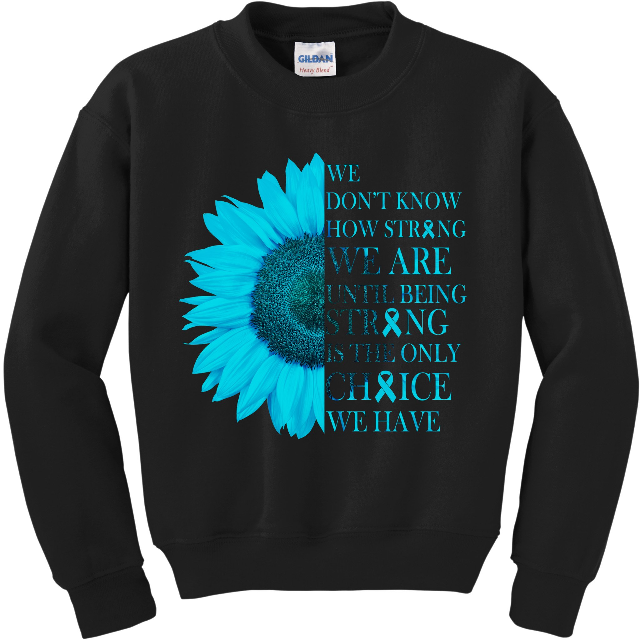 Colon Cancer Awareness Sunflower Kids Sweatshirt