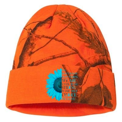 Colon Cancer Awareness Sunflower Kati Licensed 12" Camo Beanie