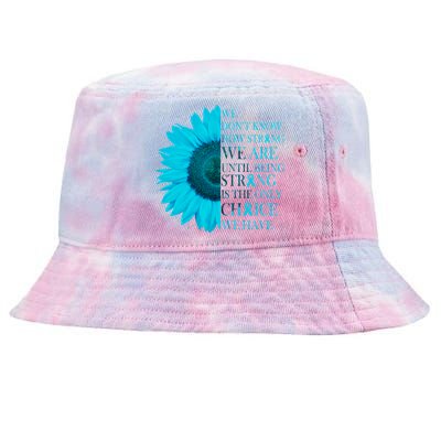 Colon Cancer Awareness Sunflower Tie-Dyed Bucket Hat