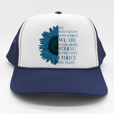 Colon Cancer Awareness Sunflower Trucker Hat