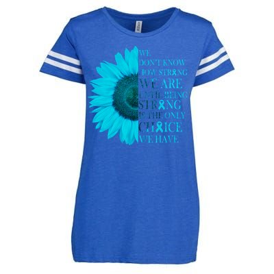 Colon Cancer Awareness Sunflower Enza Ladies Jersey Football T-Shirt