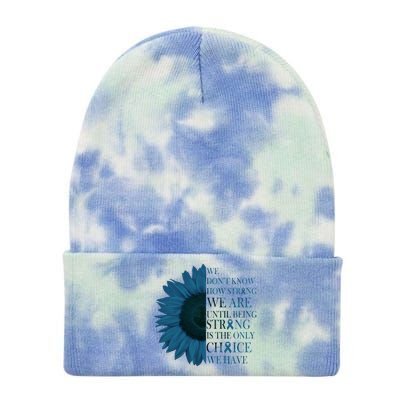 Colon Cancer Awareness Sunflower Tie Dye 12in Knit Beanie