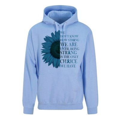 Colon Cancer Awareness Sunflower Unisex Surf Hoodie