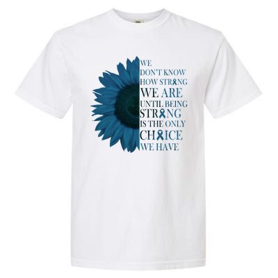 Colon Cancer Awareness Sunflower Garment-Dyed Heavyweight T-Shirt