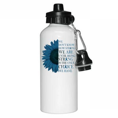 Colon Cancer Awareness Sunflower Aluminum Water Bottle