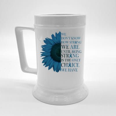 Colon Cancer Awareness Sunflower Beer Stein