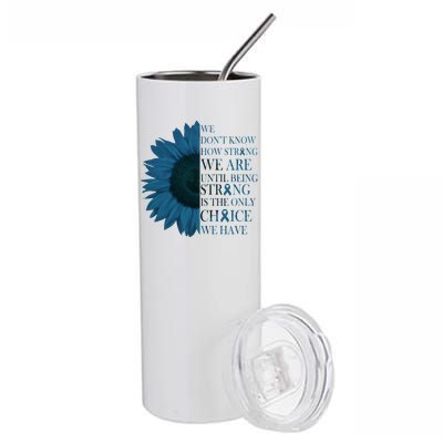 Colon Cancer Awareness Sunflower Stainless Steel Tumbler