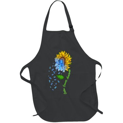 Colon Cancer Awareness Sunflower Support Apron