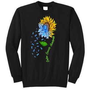 Colon Cancer Awareness Sunflower Support Sweatshirt