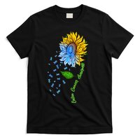 Colon Cancer Awareness Sunflower Support T-Shirt