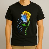Colon Cancer Awareness Sunflower Support T-Shirt