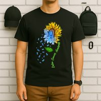 Colon Cancer Awareness Sunflower Support T-Shirt