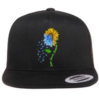 Colon Cancer Awareness Sunflower Support Flatbill Hat