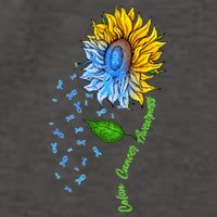 Colon Cancer Awareness Sunflower Support Vector Backpack