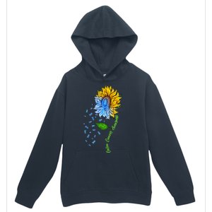 Colon Cancer Awareness Sunflower Support Urban Pullover Hoodie