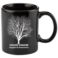 Colon Cancer Awareness Tree 11oz C Handle Ceramic Mug