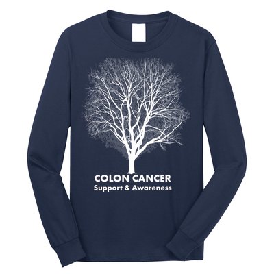 Colon Cancer Awareness Tree Long Sleeve Shirt