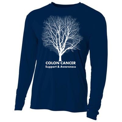 Colon Cancer Awareness Tree Cooling Performance Long Sleeve Crew