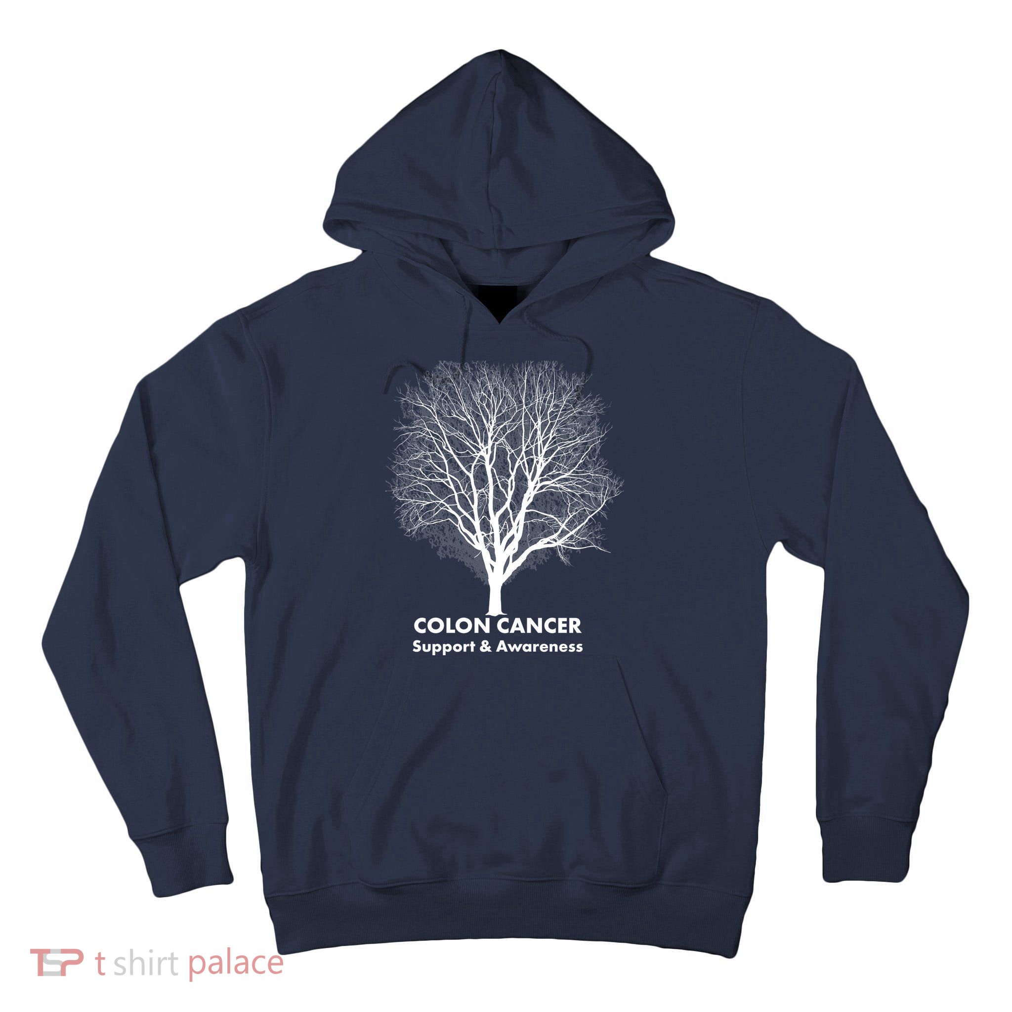 Colon Cancer Awareness Tree Tall Hoodie