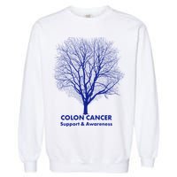 Colon Cancer Awareness Tree Garment-Dyed Sweatshirt