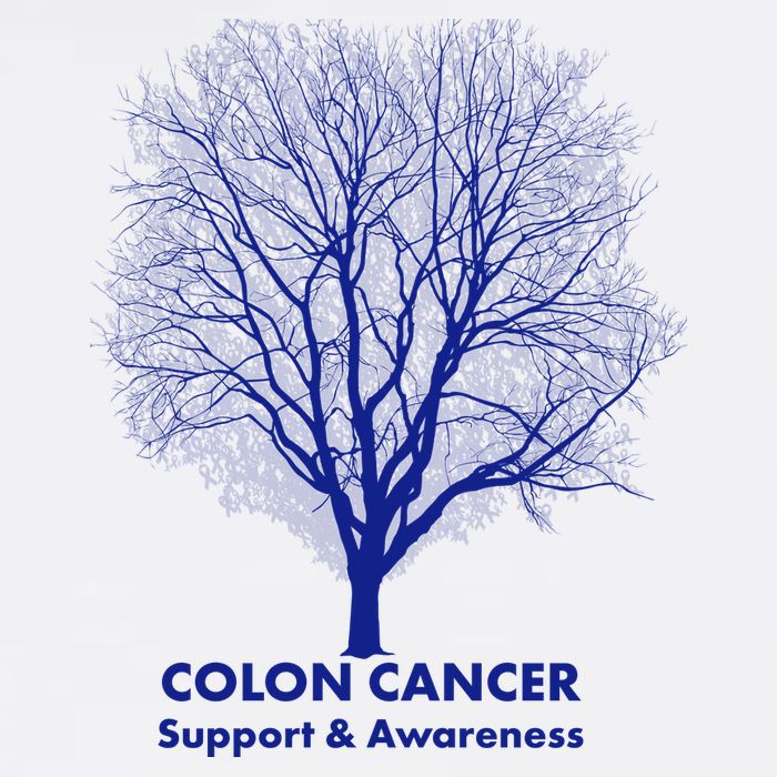 Colon Cancer Awareness Tree Garment-Dyed Sweatshirt