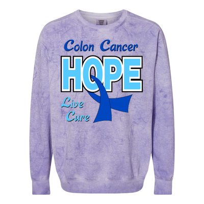 Colon Cancer Hope Live Cure Colorblast Crewneck Sweatshirt