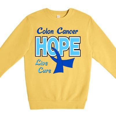 Colon Cancer Hope Live Cure Premium Crewneck Sweatshirt