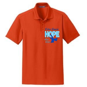 Colon Cancer Hope Live Cure Dry Zone Grid Polo