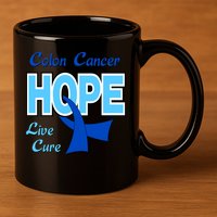 Colon Cancer Hope Live Cure 11oz C Handle Ceramic Mug