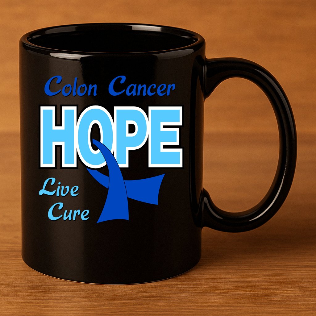 Colon Cancer Hope Live Cure 11oz C Handle Ceramic Mug