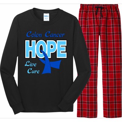 Colon Cancer Hope Live Cure Long Sleeve Pajama Set