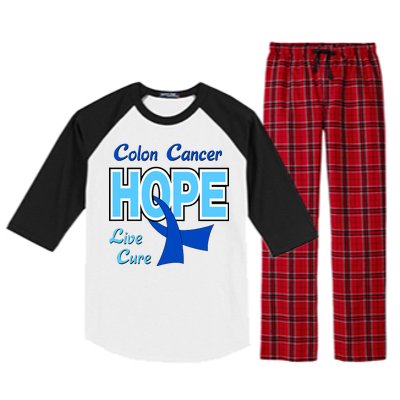 Colon Cancer Hope Live Cure Raglan Sleeve Pajama Set