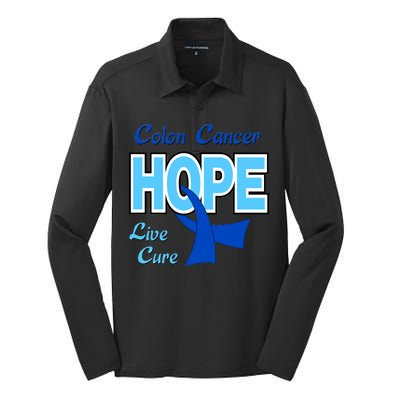 Colon Cancer Hope Live Cure Silk Touch Performance Long Sleeve Polo