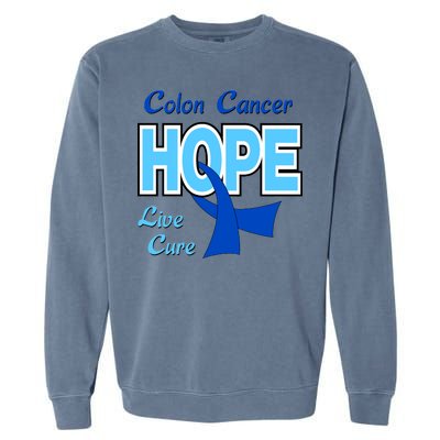 Colon Cancer Hope Live Cure Garment-Dyed Sweatshirt