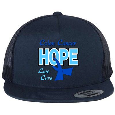 Colon Cancer Hope Live Cure Flat Bill Trucker Hat