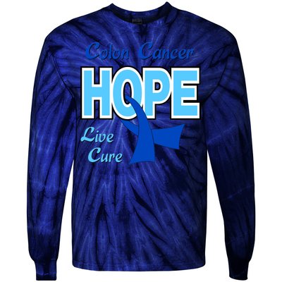 Colon Cancer Hope Live Cure Tie-Dye Long Sleeve Shirt