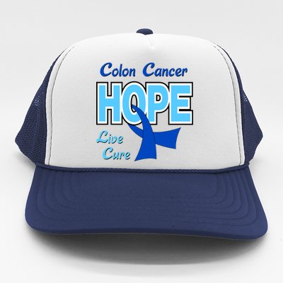 Colon Cancer Hope Live Cure Trucker Hat