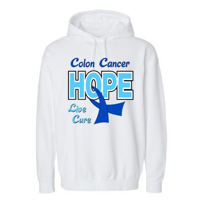 Colon Cancer Hope Live Cure Garment-Dyed Fleece Hoodie