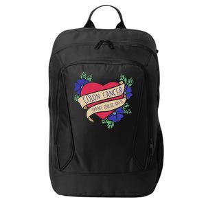 Colon Cancer Support Educate Advocate City Backpack