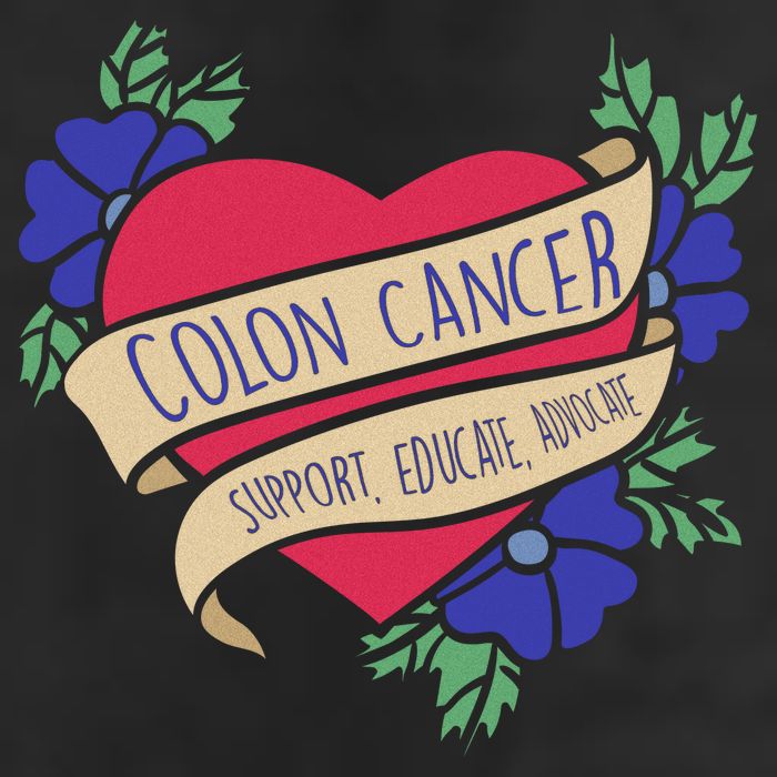 Colon Cancer Support Educate Advocate Trucker Hat