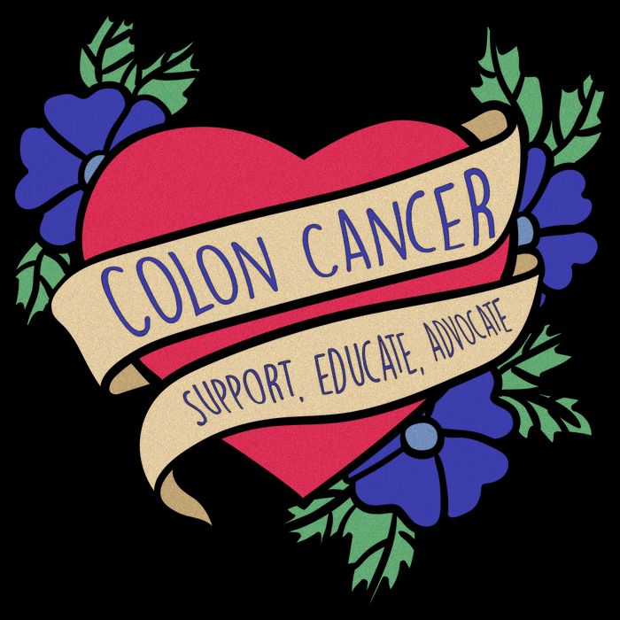 Colon Cancer Support Educate Advocate Women's Perfect Tri Rocker Tank