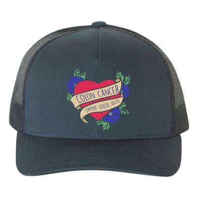 Colon Cancer Support Educate Advocate Yupoong Adult 5-Panel Trucker Hat