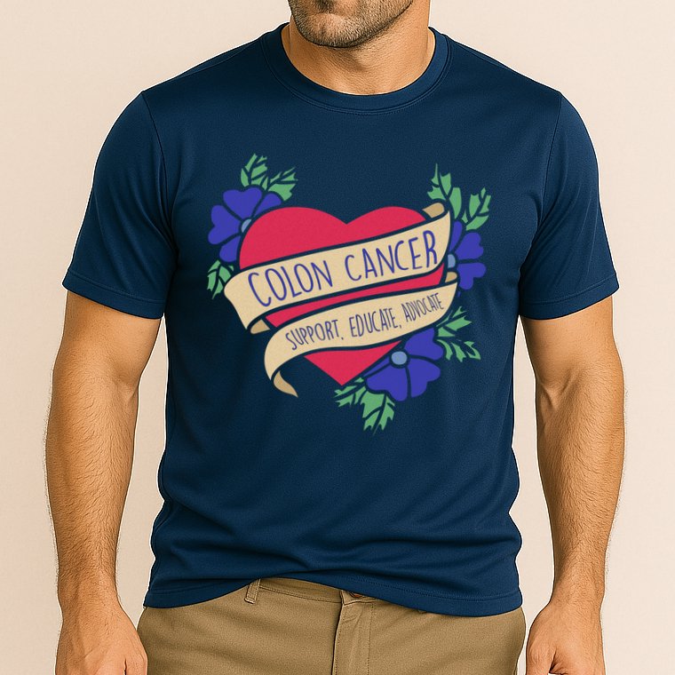 Colon Cancer Support Educate Advocate Cooling Performance Crew T-Shirt