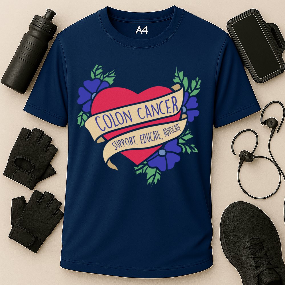 Colon Cancer Support Educate Advocate Cooling Performance Crew T-Shirt