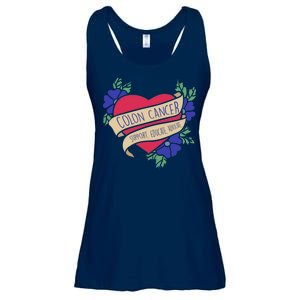 Colon Cancer Support Educate Advocate Ladies Essential Flowy Tank