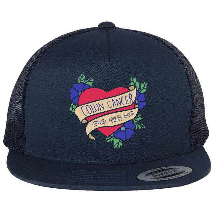 Colon Cancer Support Educate Advocate Flatbill Hat